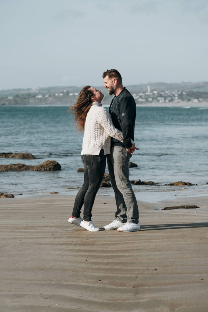 Couple session photo plage Bretagne